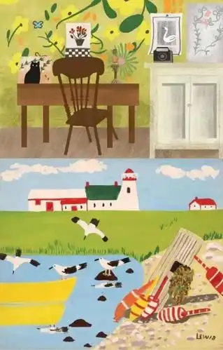 埃弗雷特·刘易斯  有一天吃饭的时候, 埃弗雷特问莫娣: 谁让你在墙上