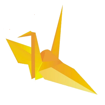 卡通黄色千纸鹤