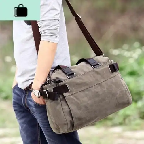 那非潮流男包包单肩包旅行包斜挎包帆布包韩版休闲横款商务大容量new