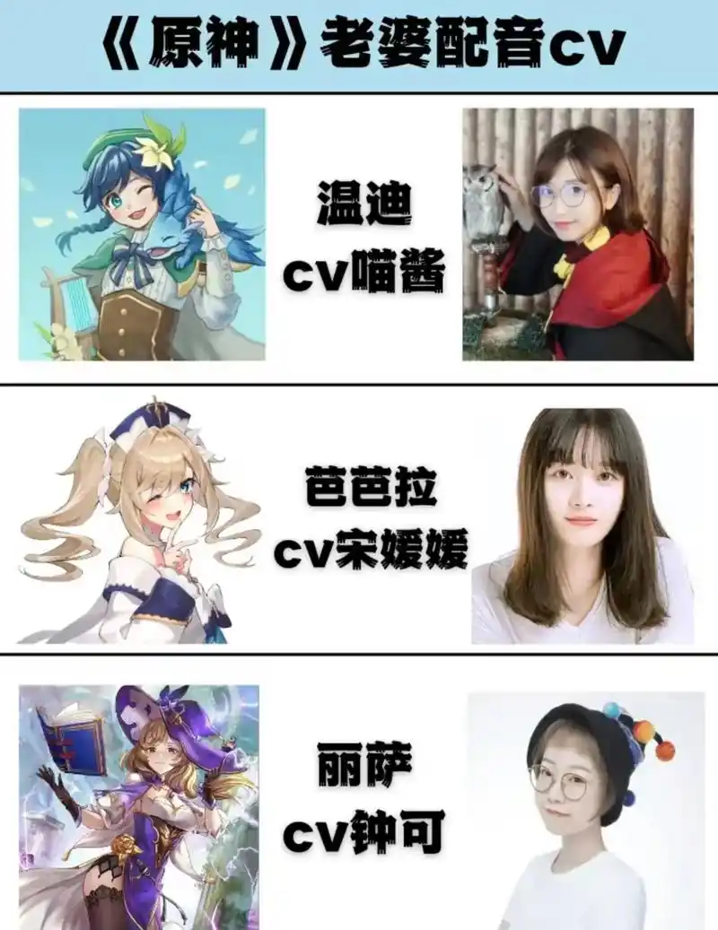 原神枫丹 你们在原神中 老婆们的配音都是谁啊?#差点错过这 - 抖音