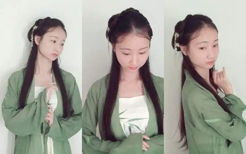 唐代温婉发型(未出阁古代少女的发型)-图1