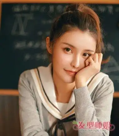 女生无刘海扎 马尾辫发型