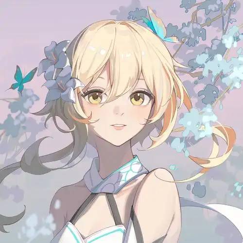 魈荧 "花与叶" 情头,是约稿.