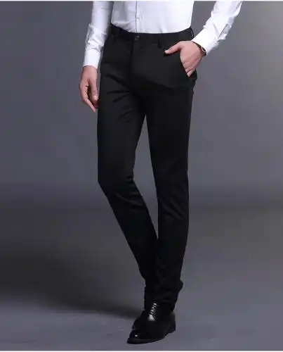 西裤男修身型黑色西装裤商务休闲西服长裤子男小脚上班正装裤夏季