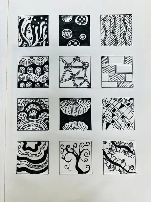 黑白点线面控笔练习