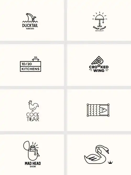 熬夜收集了一组线条logo设计一起来欣赏