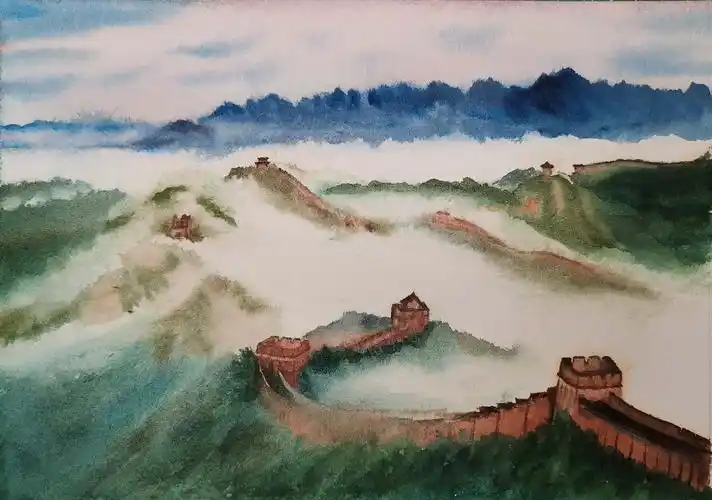 祖国母亲70华诞,画一幅长城表达心意!