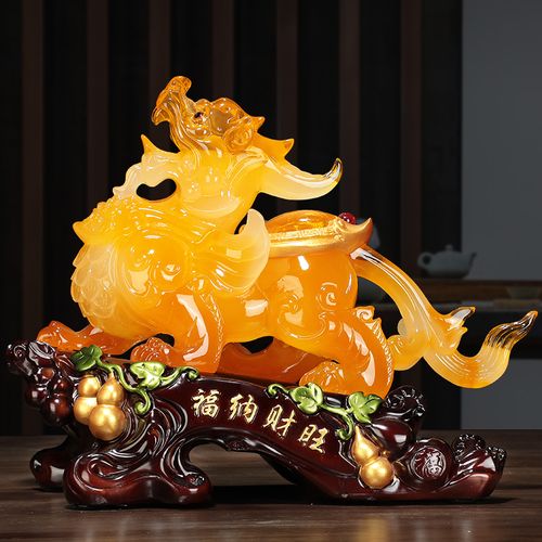 招财貔貅摆件镇宅家居皮丘一对客厅玄关电视柜酒柜办公桌室装饰品