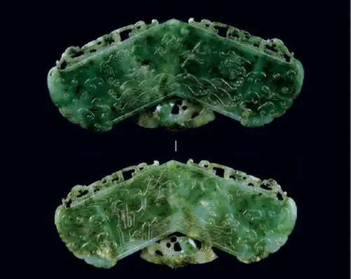 福寿海屋纹玉磬 清代