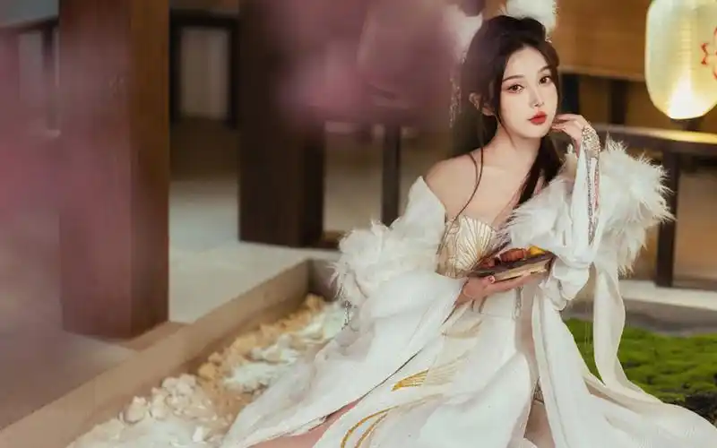 古风美女灯笼-美女壁纸 - 壁纸家