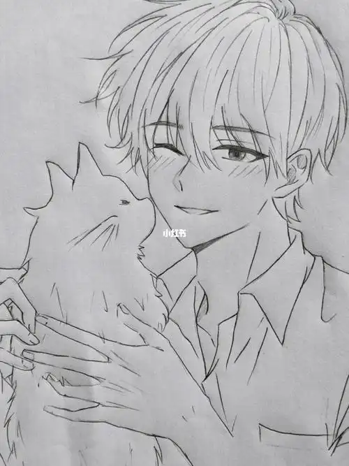 漫画男主帅哥简笔画