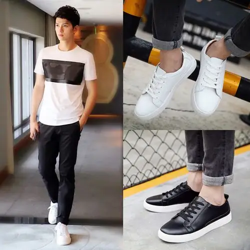 男士鞋子潮鞋夏季大码百搭潮流学生白鞋男款单鞋