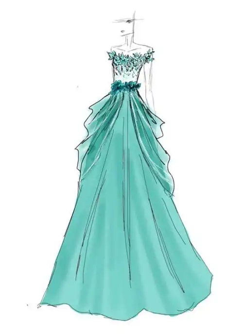 婚纱礼服设计收录作品-婚纱礼服设计收录款式图