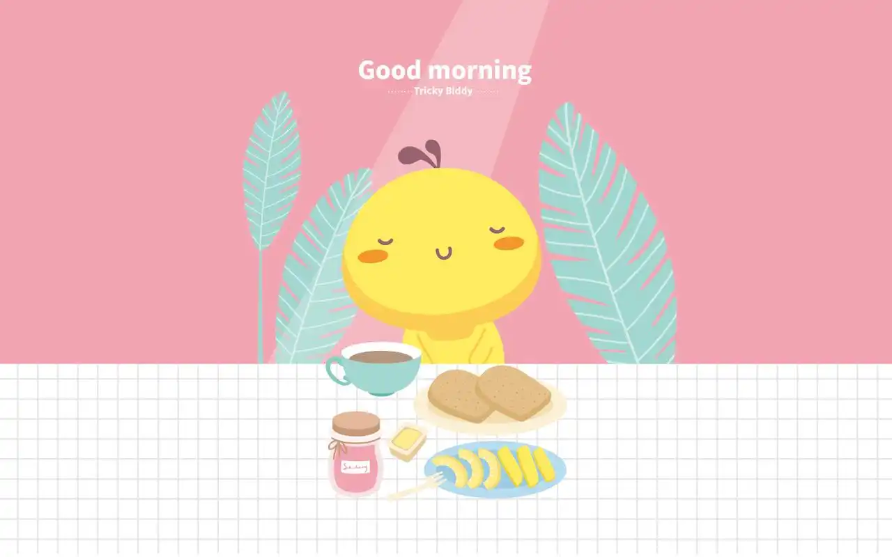 油爆叽丁少女心卡通图片桌面壁纸高清大图预览1920x1080_卡通动漫下载