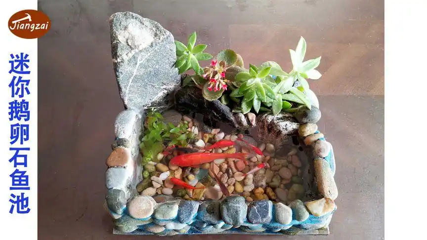 创意diy:用鹅卵石自己建一个有特色的漂亮小鱼池