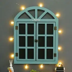 假窗户装饰仿真法式店内墙面装y饰花店清吧网红饭店包间咖啡店欧