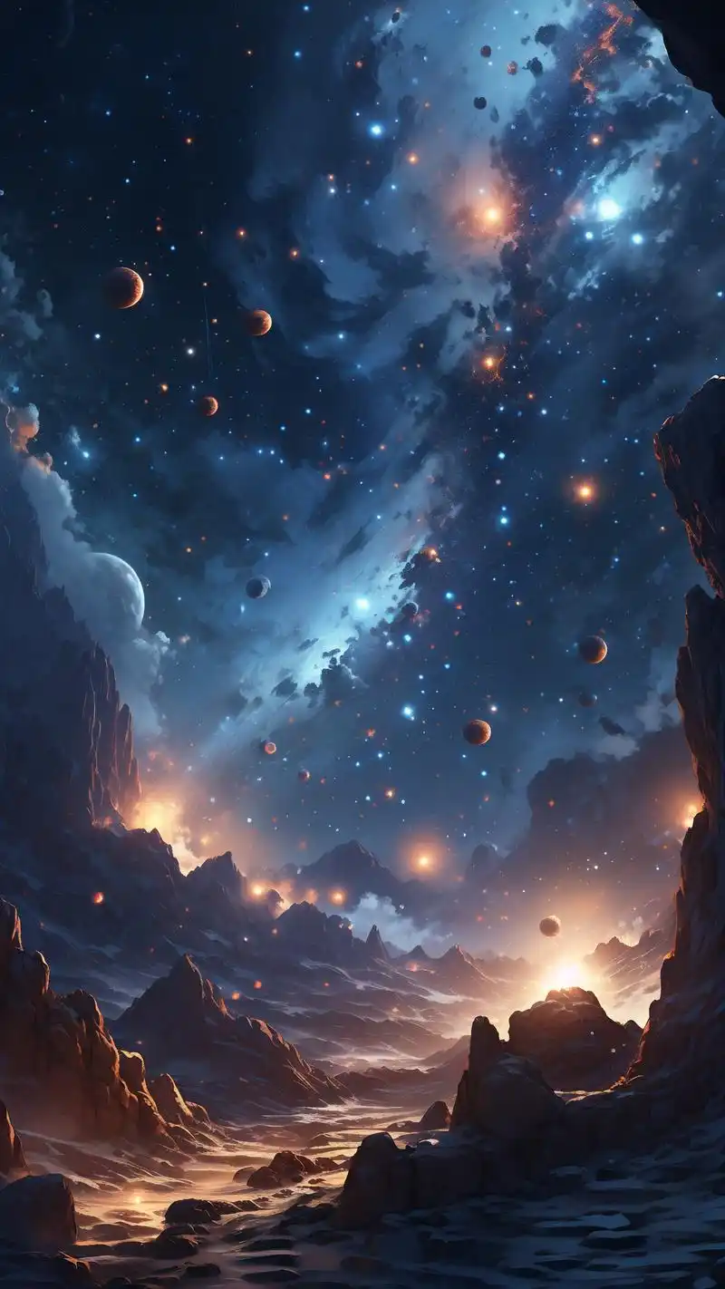 炫酷立体星空手机壁纸9078