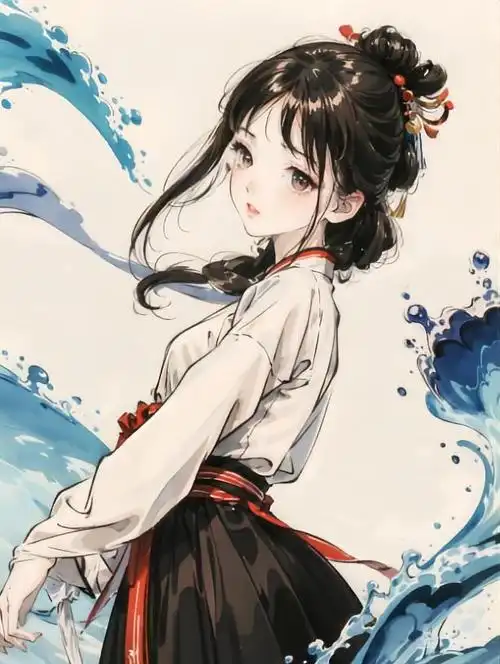 二次元水墨汉元素