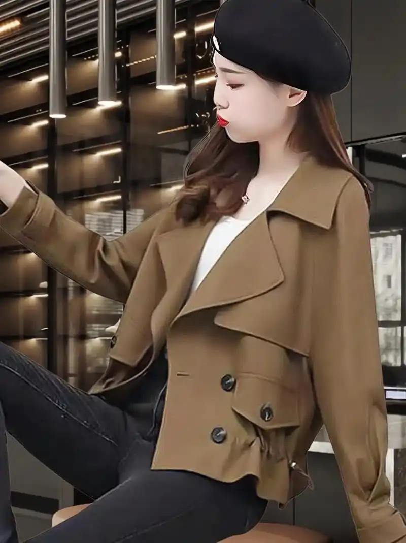 短款风衣外套.宝子们,给你们推荐一款今年流行时尚女装春秋小 - 抖音