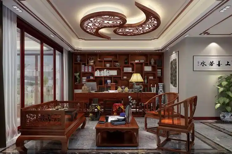 蒙自装修效果图145平方怡龙苑中式案例_装饰设计cyzs97