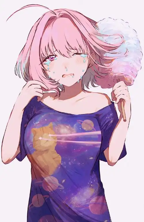 p站画师粉毛萌妹十分好玩日本画师ハマちゃむ的插画作品