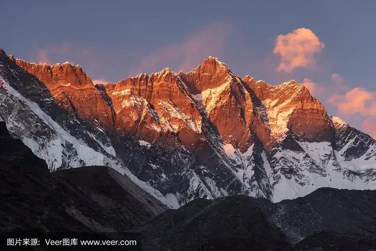 洛子峰,世界第四高峰在喜马拉雅山脉,珠穆朗玛峰地区,尼泊尔