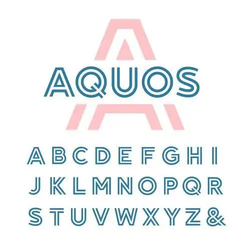 线性字体和字母和数字矢量素材25款