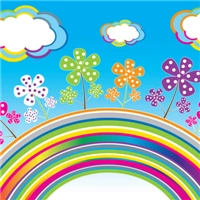 雨后彩虹头像好看的彩虹可爱卡通头像图片