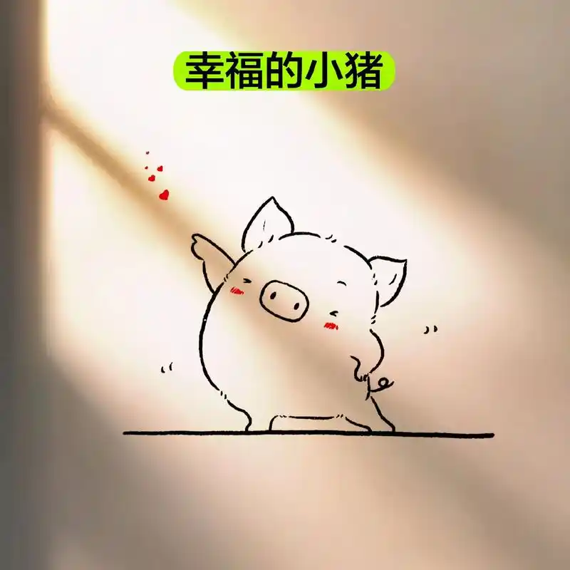 七秒教你画可爱的幸福猪!生活很难,但一定要开心快乐!#小猪# - 抖音