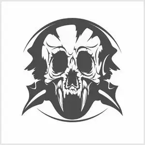 白色恶魔骷髅照片