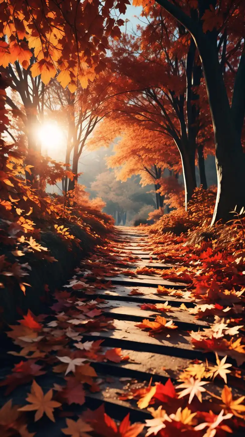 伤感落叶壁纸,每一片都藏着故事94