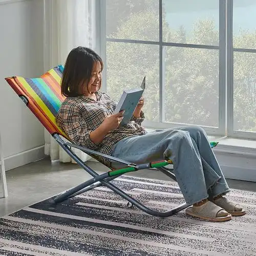 迷你躺椅靠背椅户外可折叠便携式懒人家用阳台简易午休睡小型躺床