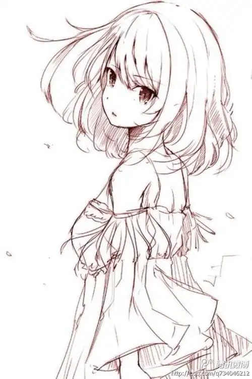 动漫q版女简笔画