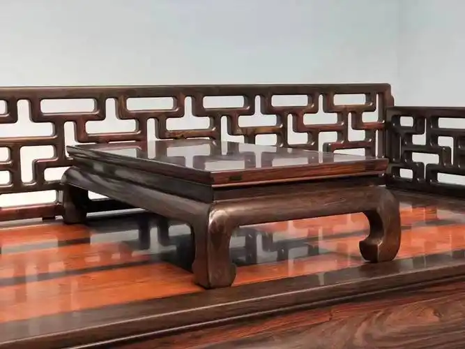 收藏老红木家具明式榫卯罗汉沙发紫光檀工艺保值