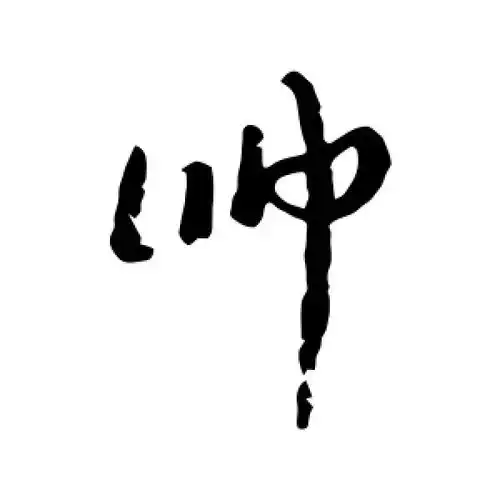 康有为的行书"帅"字