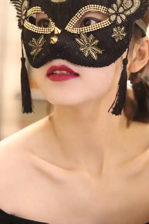 夸张猫女面具蒙面歌王舞台假面面纱万圣节漫展和风日式抖音直播