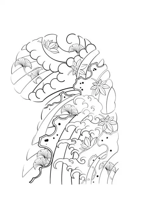 纹身手稿设计老传统半甲纹身