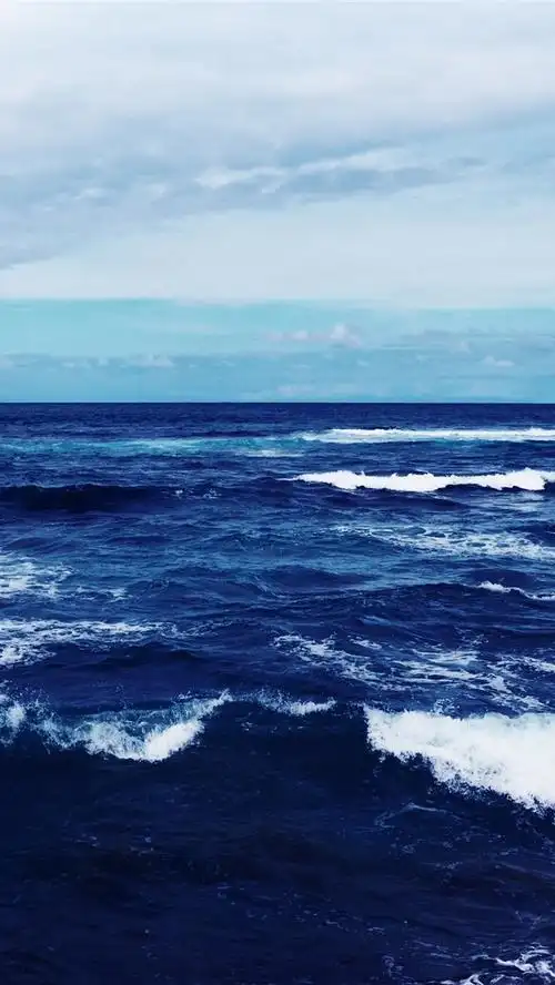 蓝海,黄昏,波涛 iphone 壁纸