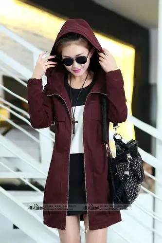 mtiny风衣女春装新款韩版休闲宽松中长款风衣女加大码女春秋外套