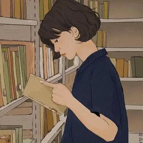 可爱萌看书的微信头像 微信头像图片大全 -【爱个性】