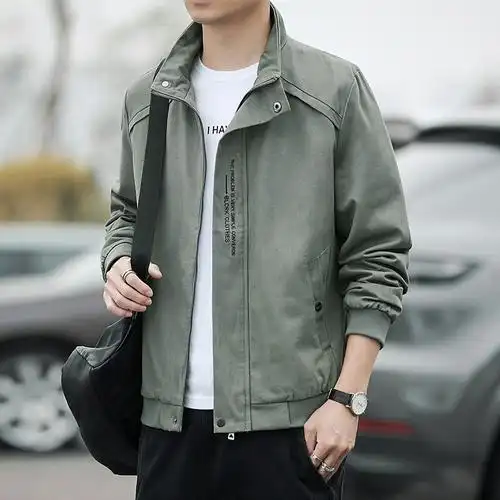 男士外套春秋水洗夹克男休闲春装上衣2021春季新款工装衣服潮流男