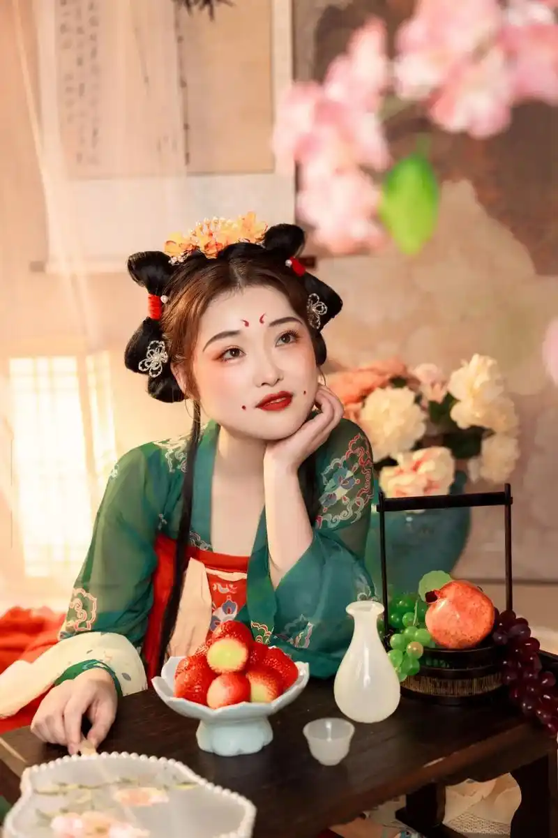 袅娜少女羞,岁月无忧愁#唐风#汉服 #古风摄影 #国风合伙 - 抖音