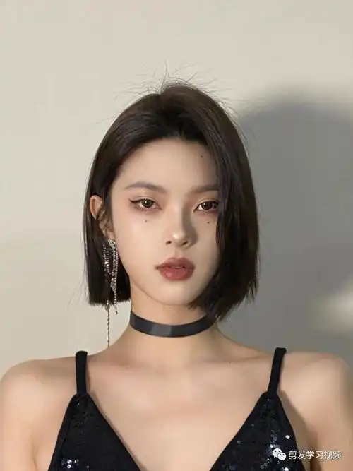 2021流行免打理网红"一刀切"短发(100款)_齐刘海