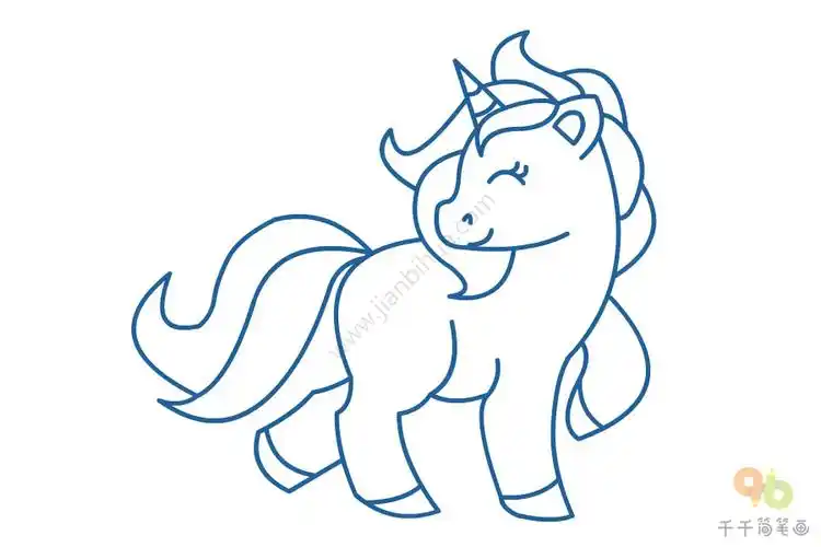 教你画独角兽简笔画