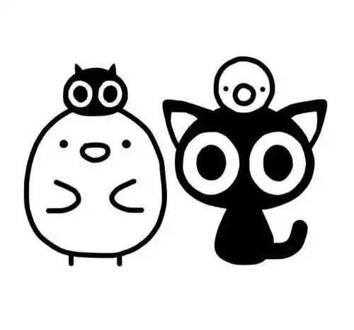 小黑除恶的简笔画