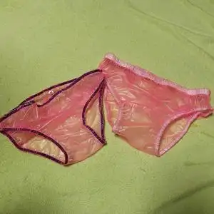 欧美时尚流行abdl粉色半透明内裤pvc软性膜三角裤性感塑料小内内