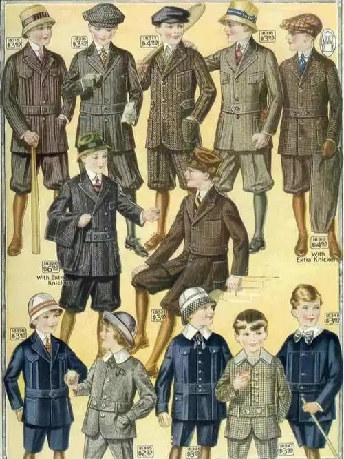 欧洲vintage复古男孩服装素材大全