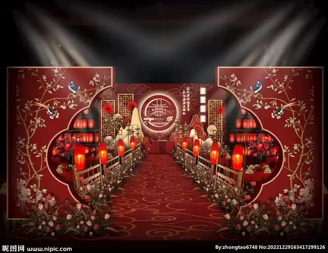 中式婚礼仪式区设计图__效果图_环境设计_设计图库_昵图网nipic.com