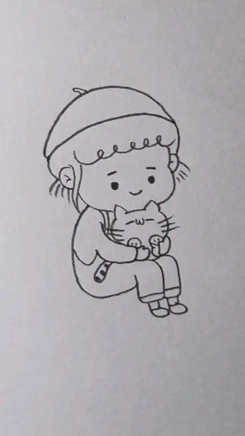 简笔画#小朋友们,可爱的小女孩简笔画来收藏