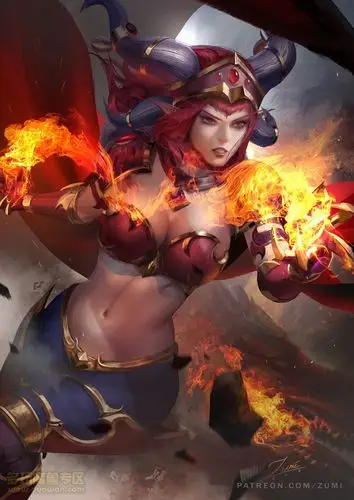 魔兽同人画作月影之下的酋长希尔瓦娜斯